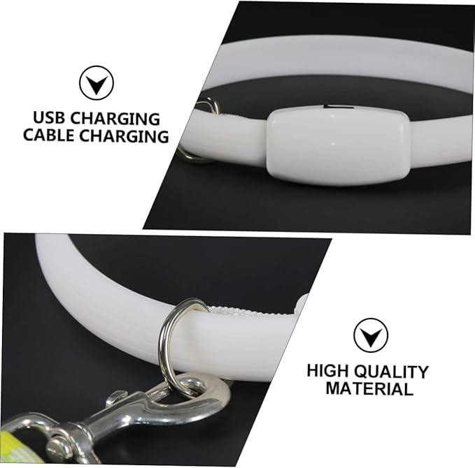 NOLITOY Rechargeable Dog Collar Led Lights Reflective Luminous Collar for Pets
