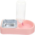 POPETPOP 1 Set Hanging Automatic Pet Feeder Water Dispenser Dual Bowl for Cats Dogs Non Slip Design Convenient for Home Pet Stores Water Present Box