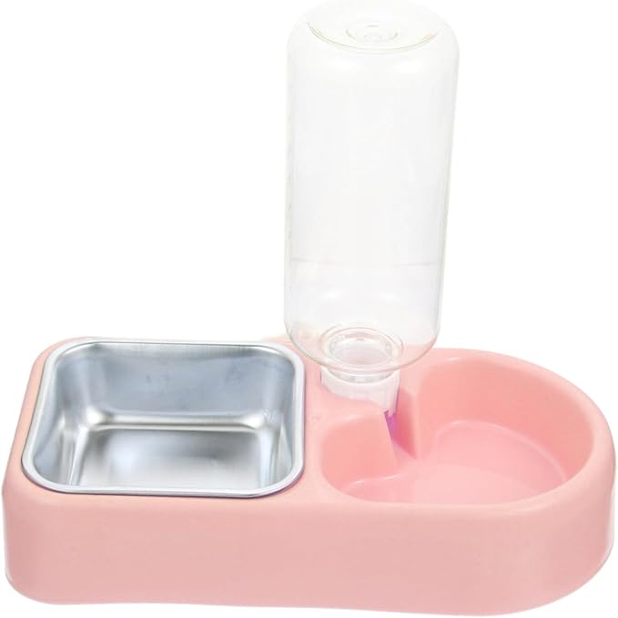 POPETPOP 1 Set Hanging Automatic Pet Feeder Water Dispenser Dual Bowl for Cats Dogs Non Slip Design Convenient for Home Pet Stores Water Present Box