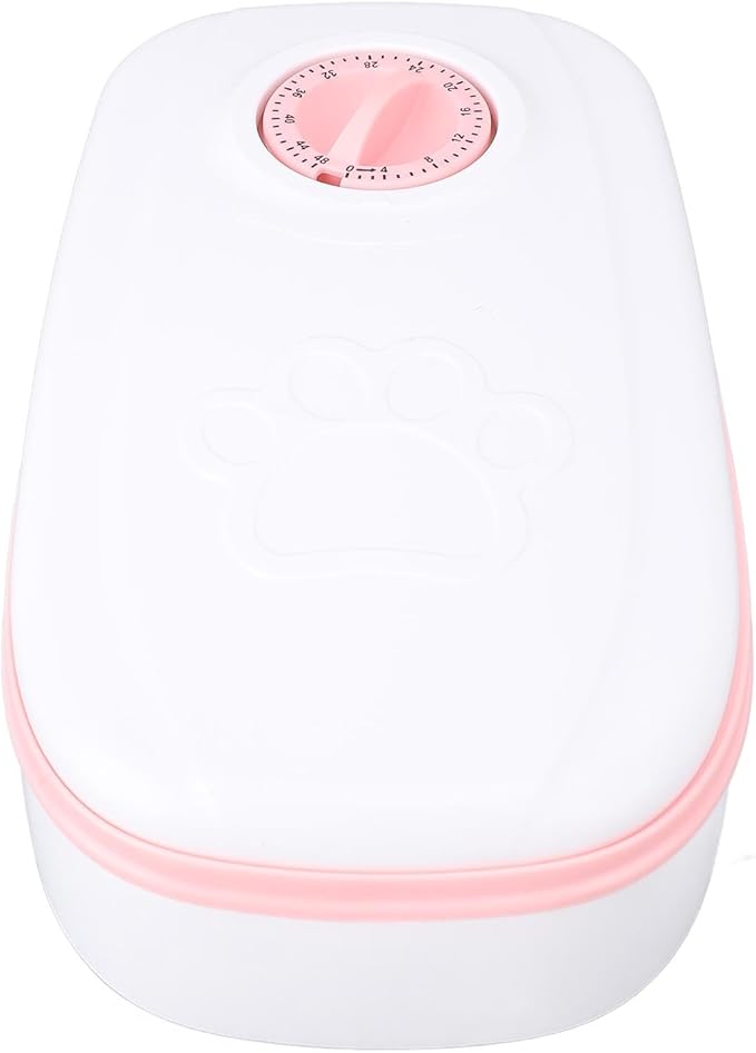 Automatic Pet Feeder Intelligent Timed Dry Wet Food Bowl for Dogs Cats Medium Rugged and Easy to Clean White (Rosy)