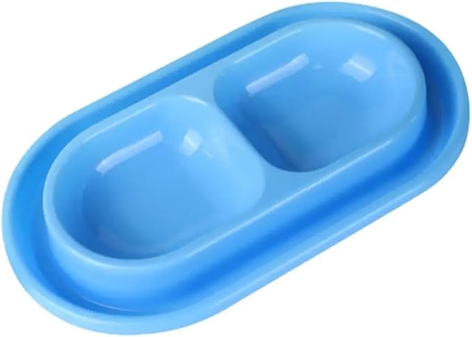 Double Pet Feeding Bowls -Ant Food and Water Dispenser for Dogs and Cats(A)