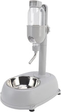 Pet Standing Water Dispenser Bowl, 2 in 1 500ml Multifunctional Detachable Height, Automatic Water Feeder Bottle with Stand for Dogs Cats