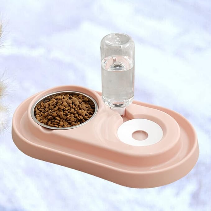 BESPORTBLE Dual-use Dog Cat Automatic Water Filling Bowl Plastic Stainless Steel Easy Clean No Odor Health Safety
