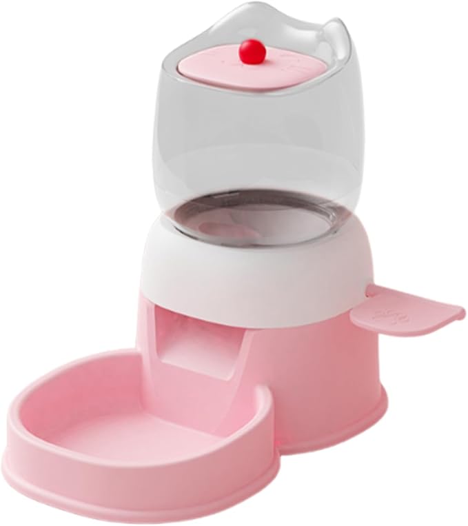 Pet Feeder Automatic, Food Dispenser Bowl, Dog Feeding Bowl with Press Design, Pets Feeder with 2l Capacity, Automatic Feeders, Food Dispensing System for Home Indoor Outdoor Pet Use