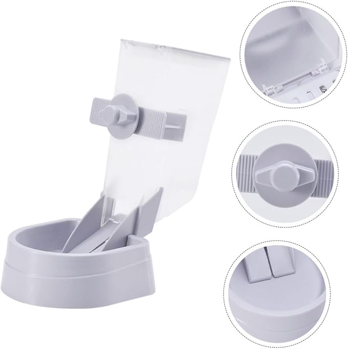 Milisten 1pc Wall-Mounted Pet Feeder for Dogs and Cats Gray Hanging Food Bowl Easy to Install Removable and Washable Tipping Design for Convenient Feeding