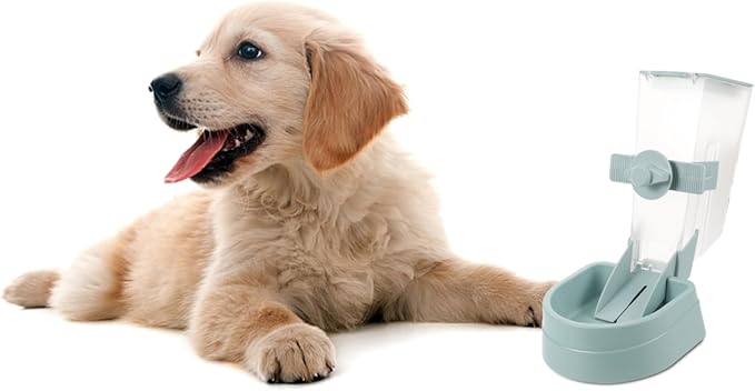 VICASKY Capacity Pet Feeder Automatic Hanging Dog Food Dispenser with Slope Design for Mess Feeding for Cats and Dogs Easy to Pet Bowl for Crate Use
