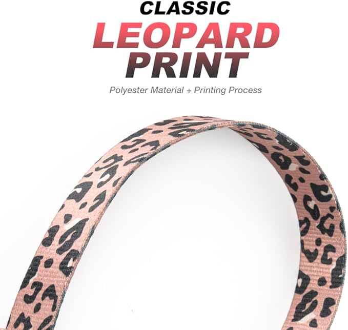 TSPRO Dog Training Leash with Sturdy Metal Buckle, 20 Inches Adjustable Short Leash for Large Dogs, Comfortable Padded Handle (Leopard Print)