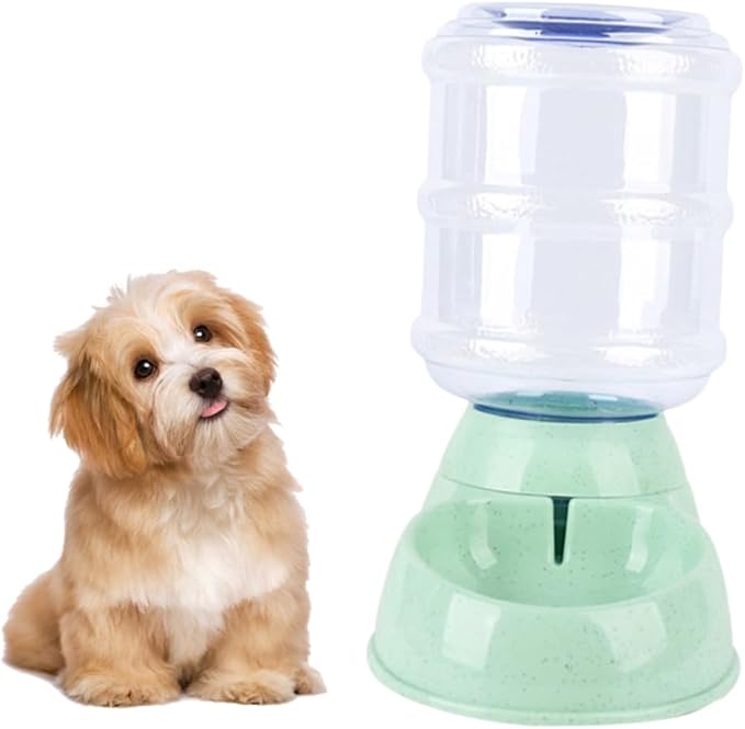 Kisangel Pet Water Feeder Automatic Dispenser for Cats and Dogs Removable Bowl Easy to Safe Material for Indoor Use Green