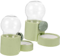 2pcs Hanging Pet Water Dispenser for Dogs and Cats Feeder Convenient Cage Accessory for Pets Green Roman Design