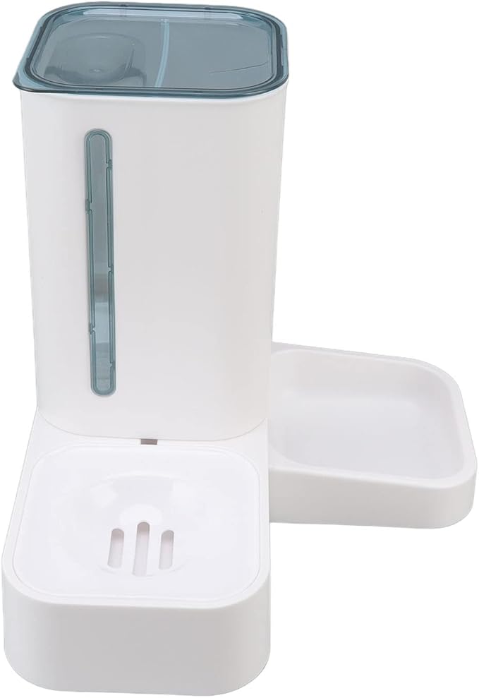 2 in 1 Pet Feeder Automatic Food and Water Dispenser Large Capacity Gravity Action