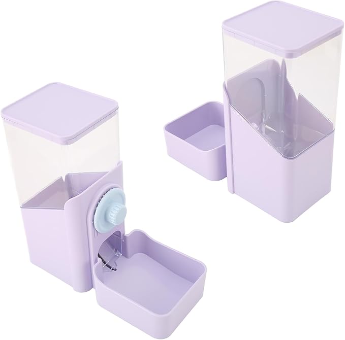 Pet Auto Gravity Feeder, Automatic Large Capacity Leakproof Pet Feeder Station for Small Medium Large Pets Dog Puppy Kitten (Purple)