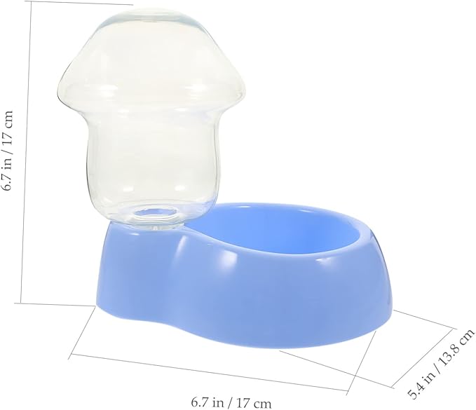 Happyyami Automatic Pet Water Dispenser Transparent Drinking Bowl for Cats and Dogs Durable Plastic Feeder with Bottle Design Lightweight and Portable for Home Travel