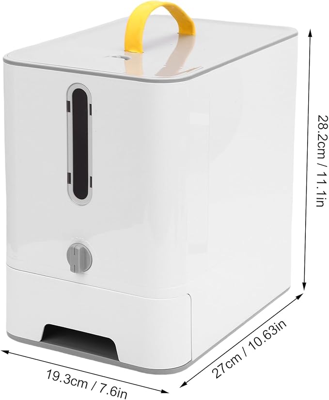 Automatic Cat Dog Food Dispenser, Large Capacity Timed Pet Feeder with Sealing Technology, for Home Outdoor Travel (Gray)