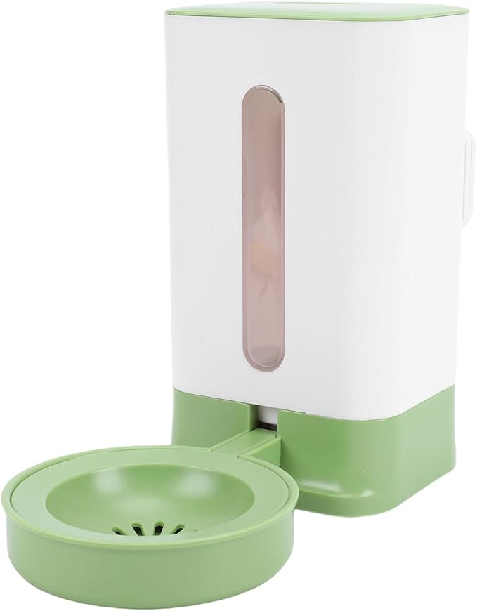 Pssopp 1.5L Automatic Pet Water Dispenser, BPAFree Durable Plastic, System for Dogs and Cats, Ideal for Cages and Travel (Green)
