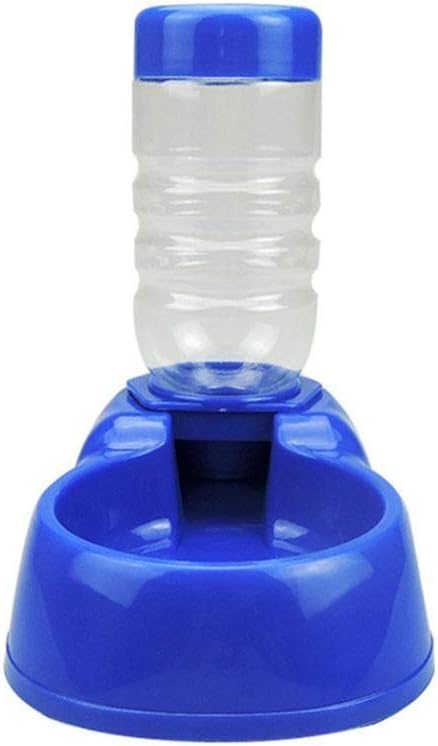 Automatic Dog Pet Feeder Cats Water Dispenser Food Dish Bowl Feeder Drinking Bowl Bottle for Dog Cats Drinker Pet Supplies (Color : Red) (Blue)