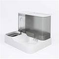 2.2L Large Automatic Smart Pet Dog Feeder Drinking Fountain Plastic Food Bowl Pets in 1 Water Dispenser(Gray)