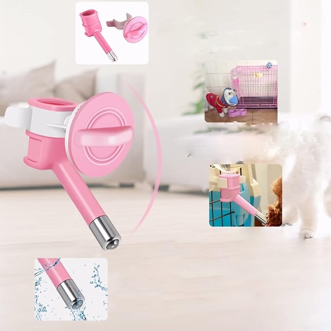 Pet Water Dispenser Nozzle Automatic Dogs Cats Water Feeder Nozzle No-Drip Water Dispenser Fountain Bottle Head Water Nozzle Anti-Leaking Pet Hanging Drinking Nozzle ()