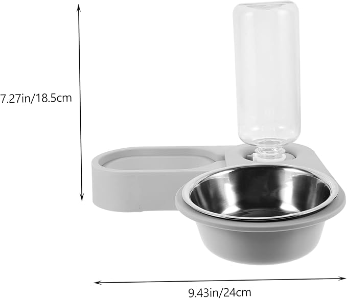 BESPORTBLE Multi-Function Pet Feeder Automatic Water Container Stainless Steel Cat Bowl Slow Feeder for Cats Dogs