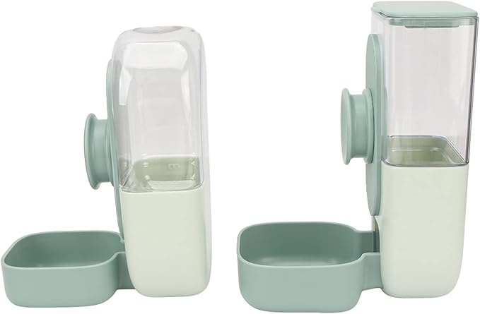 ANGGREK Pet Feeder Water Dispenser Set, Simple High Temperature Mint Green Automatic Hanging Food Water Dispenser for Home for Cat (Mint Green)
