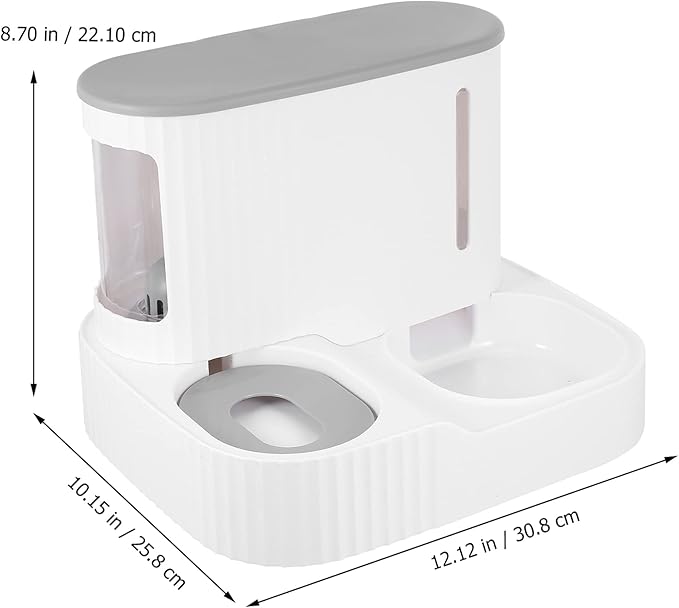 balacoo Automatic Pet Feeder Cat Water Dispenser Detachable Design for Small Dogs and Cats Continuous Food and Water Supply Easy to Visible Window for Monitoring Refill Needs