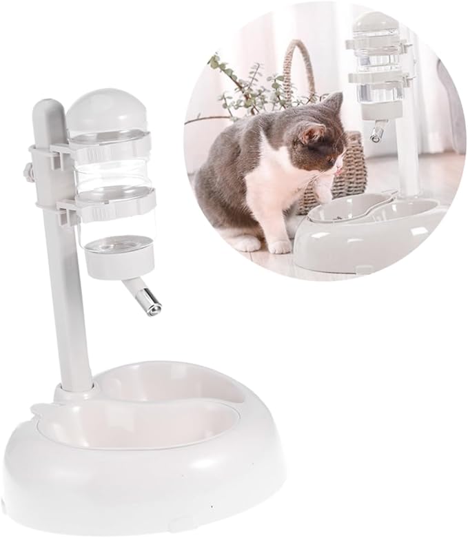 Automatic Pet Water Fountain Dispenser Cat Drinking Fountain Easy to Pet Supplies Non- and Cats White Color No Suckers Needed