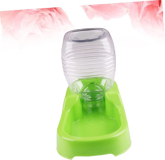 VOSAREA 500ml PET Water Feeder Bowl Creative Dog and Puppy Drinking Tool Green for Indoor and Outdoor Use Prevents Spills and Keeps Floors Clean