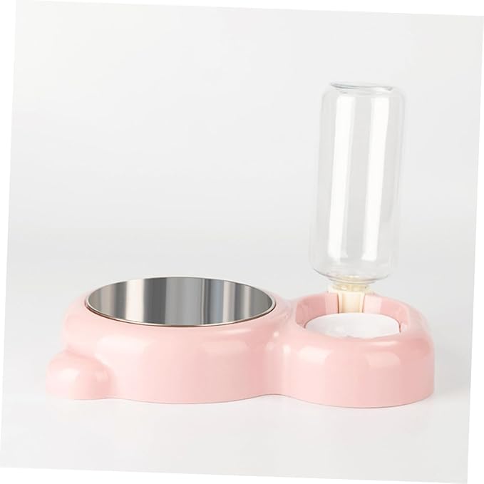 BESPORTBLE Stainless Steel Automatic Pet Feeder Bowl for Cats and Dogs Easy to Clean Pressure Resistant Design with Water Refill for Convenient Daily Use
