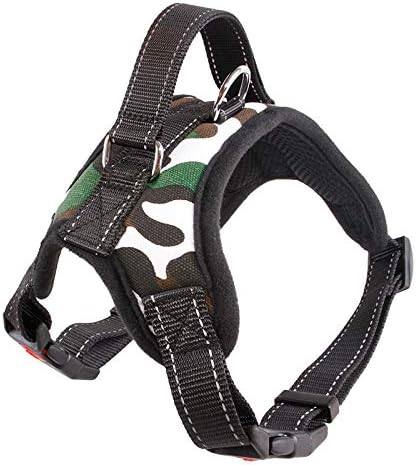 Nylon heavy-duty dog pet harness collar adjustable padding extra large medium and small dog harness vest husky big dog product L 7