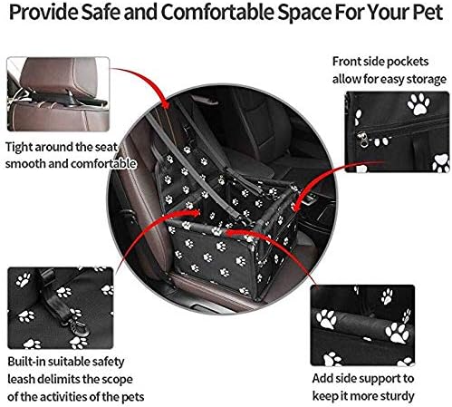 JOONOR Dog Car Seat Booster for Small Dogs & Cats, Red