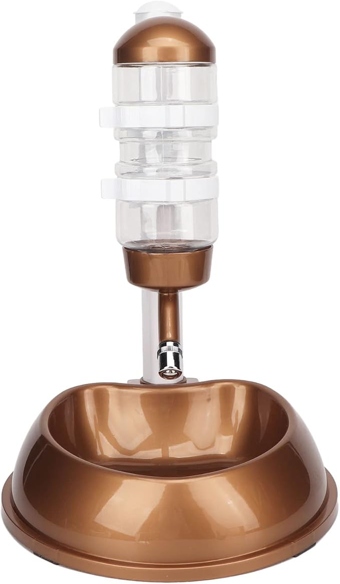 Adjustable Height Pet Water Container & Food Bowl 2 in 1 | Secure Base & Detachable Design for Dogs | Automatic Lick Ball Feeder for Indoor/Outdoor Use | Portable ABS Material