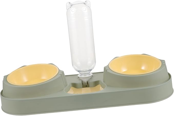 Happyyami Cat Slow Feeder Automatic Dog Bowl Raised Platform Pet Feeder and Drink Random Style