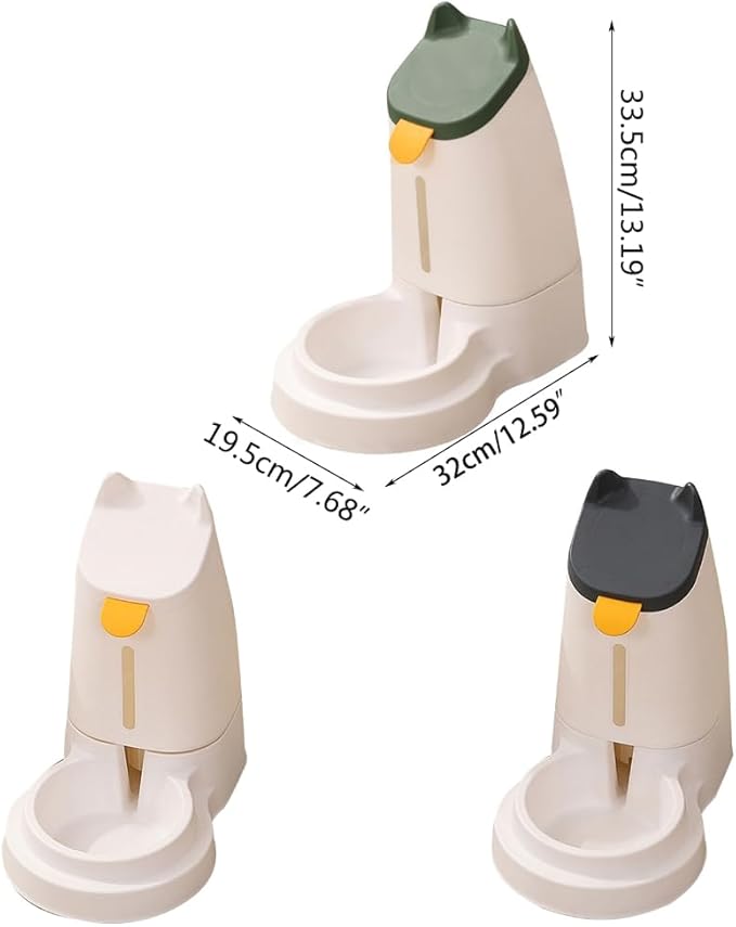 Water Dispenser Automatic Feeder and Water Feeding Watering Pet Feeder Feeder Water Feeder (Cloud White)