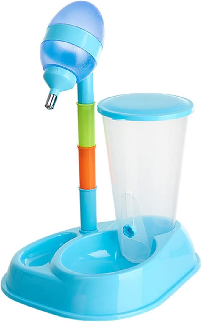 Pet Automatic Drinker Waterer Dog Eco Friendly Adjustable Detachable Drinking Dispenser Drinkers(Blue 2)