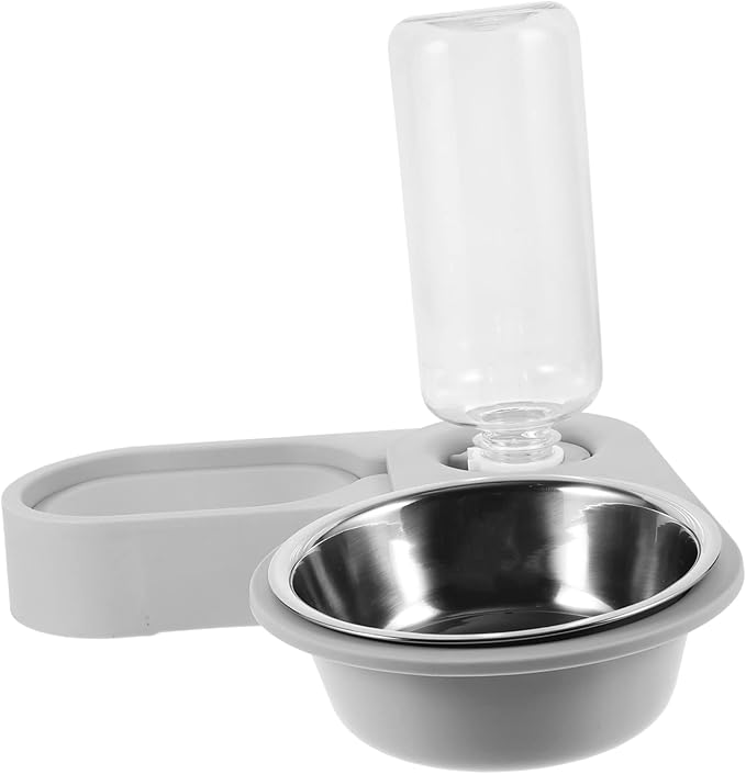 Pet Feeder with Stainless Steel Bowls Rotating Corner Design Automatic Water Dispenser for Dogs and Cats Easy to Clean and Practical Pet Feeding