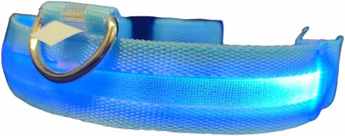 LED Flashing Collars 3 types Flashing or Soild (Small, Sky Blue)