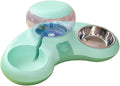 Dogs Food Bowls Automatic Water Dispenser Slow Feeding Dogs Bowl with Nop-Slip Stand for Water and Food Easy Washable