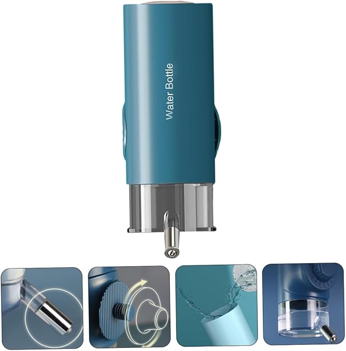 GANAZONO 550ML Dog Water Dispenser Hanging PET Waterer Small Size Automatic PET Feeder for Dogs and Cats No Mess Drinking Solution
