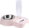 Automatic Pet Feeder & Water Bowl for Dogs Cats | Dual - Function Food & Water | Removable Baffle & Siphon Design | Adjustable Height | Easy Maintain Stainless Steel
