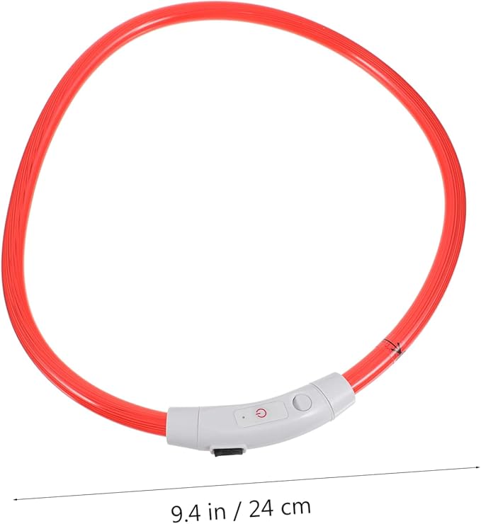 GANAZONO LED Rechargeable Puppy Collar Glowing Pet Collar with USB Cable Lightweight and Comfortable and Cats Stylish and Eye Catching Night Safety Accessory