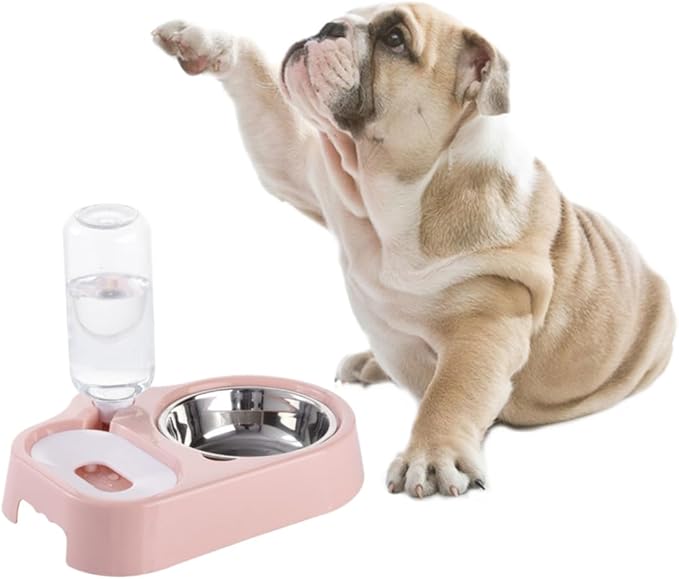 HANABASS Automatic Dog Water Bowl Elevated Pet Feeder Double Bowl Pet Water Feeder for Cats Dogs