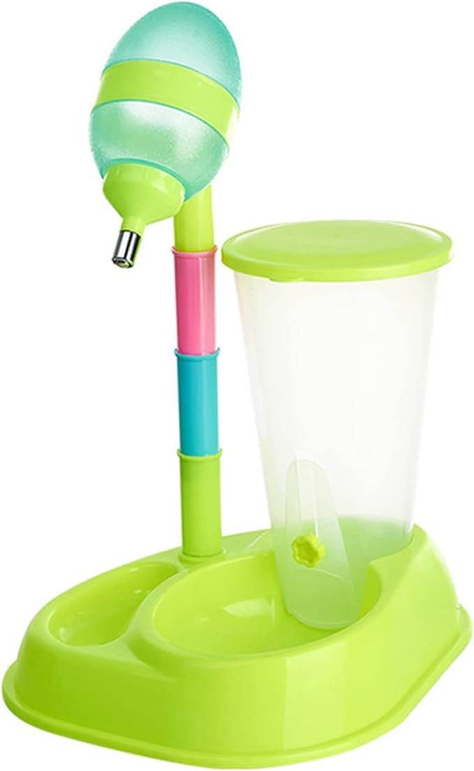 Pet Automatic Drinker Waterer Dog Eco Friendly Adjustable Detachable Drinking Dispenser Drinkers(Green 2)