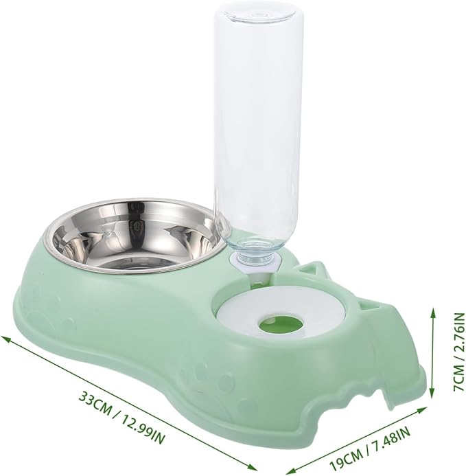 POPETPOP 1Set Detachable Pet Feeder for Cats Dogs Automatic Food and Water Dispenser Material Easy to Design Convenient Dual Feeding
