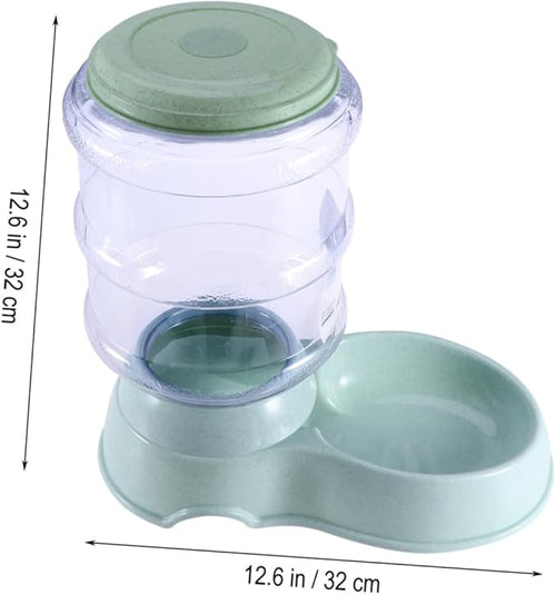3.8L Automatic PET Food and Water Dispenser for Dogs and Cats Plastic Feeder No-Skid Base for Multiple Pets