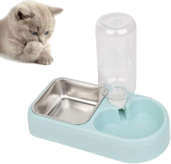 Double Pet Water Feeding Bowl Creative Automatic Water Feeder for Dogs and Cats Smooth Unique Design Convenient and Practical Pet Supplies