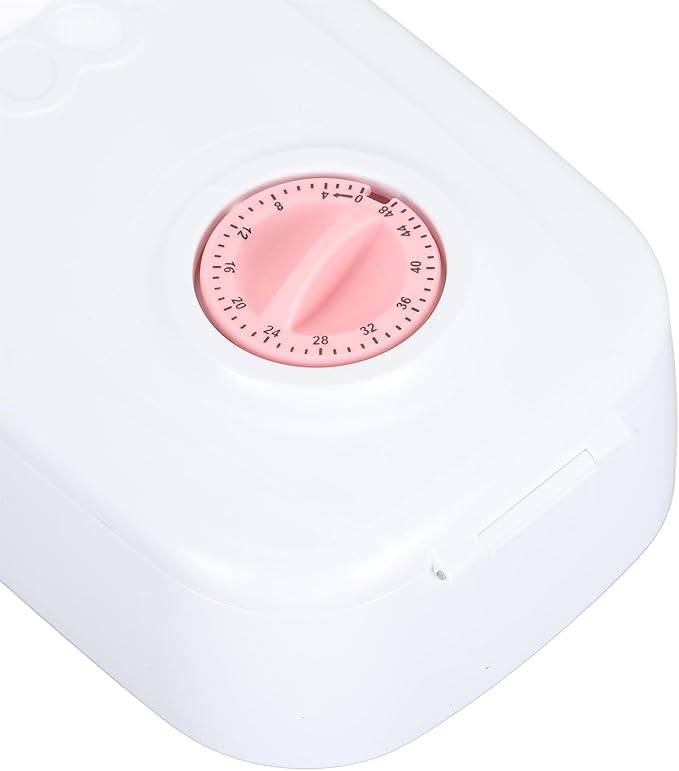 Automatic Pet Feeder, Rotating Buckle, Ice Bag Space, ABS Material, for Cats and Dogs (Pink)