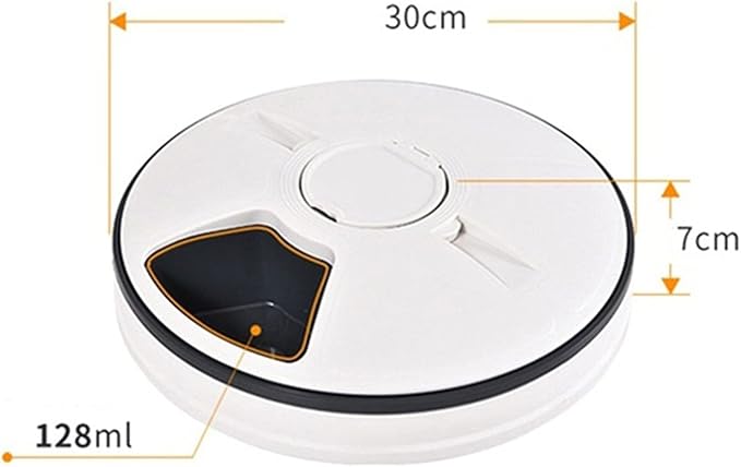 Massage cushion Pet Automatic Feeder Portion Control al Timer Detachable Dogs Cats Anti Slip 6 Meal Trays with Voice Recorder Dry Wet Food (Color : Green) (Pink)