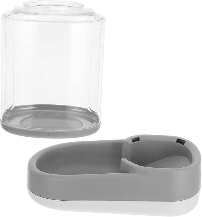 GANAZONO Automatic PET Feeder and Water Dispenser for Dogs and Cats Gravity Operated Food Grade Plastic 2.5L Capacity No Spill Design for Small and Large Pets
