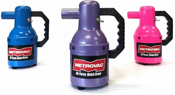 METROVAC Quick Draw Compact Pet Dryer - Dog Vacuum for Shedding Grooming - Hot Pink & Single Speed