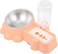 BESPORTBLE Automatic Dog Food Dispenser and Stainless Steel Water Bowl Pet Feeder with Transparent Water Container Break-Resistant Design for Puppies and Dogs Easy to Clean and Refill