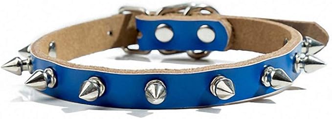 Fashion Bullet Puppy Dog Collar Leashes Dog Cat Collar Necklace Accessories for Small Chihuahua Yorkie Dogs 13 Blue S
